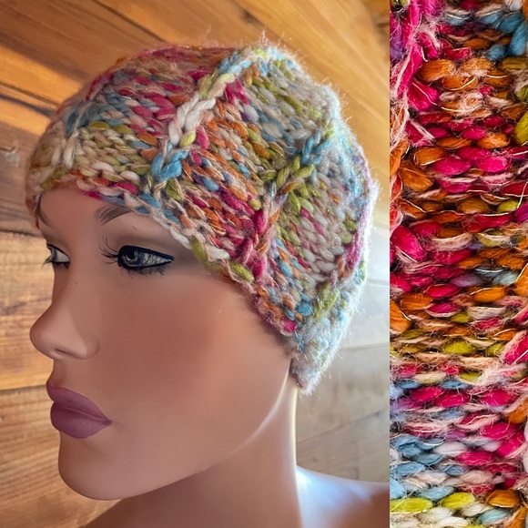 Cozy CONFETTI Colorful KNIT BEANIE Cap Hat O/S - Picture 3 of 10